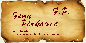 Fema Pirković vizit kartica